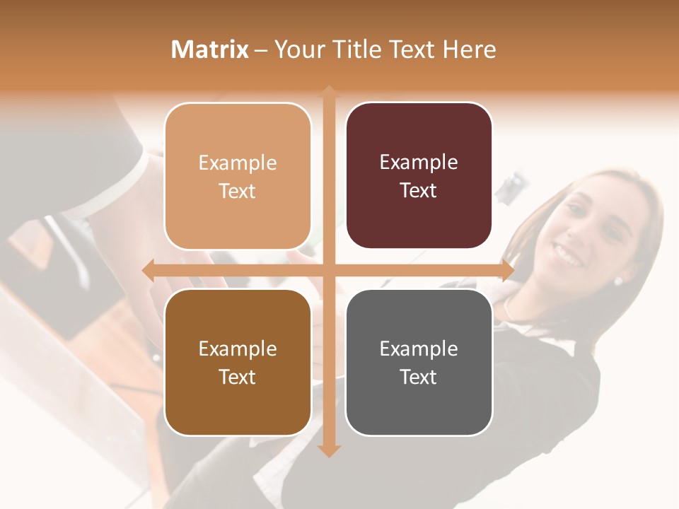 Business Deal In An Office - Focus Is On The Hands PowerPoint Template