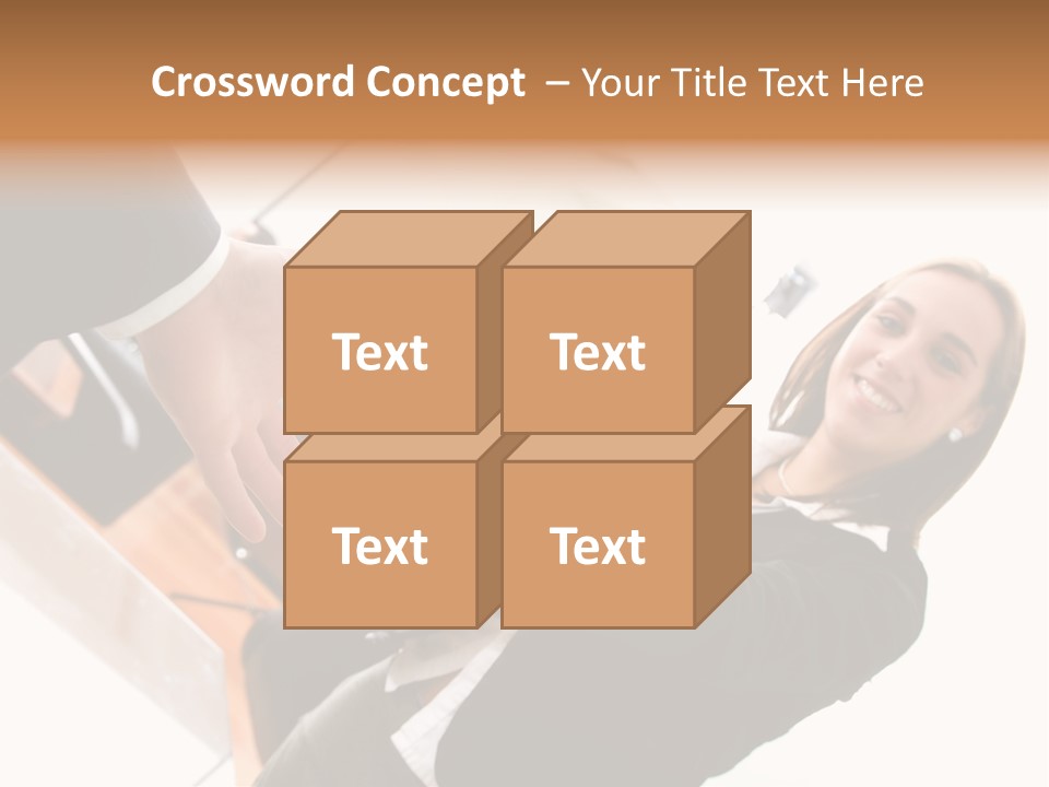 Business Deal In An Office - Focus Is On The Hands PowerPoint Template