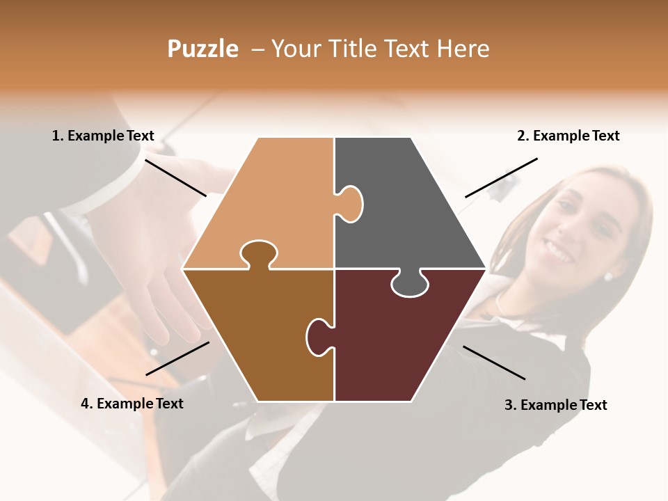 Business Deal In An Office - Focus Is On The Hands PowerPoint Template