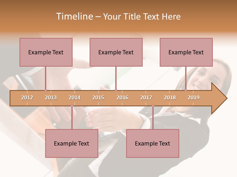 Business Deal In An Office - Focus Is On The Hands PowerPoint Template