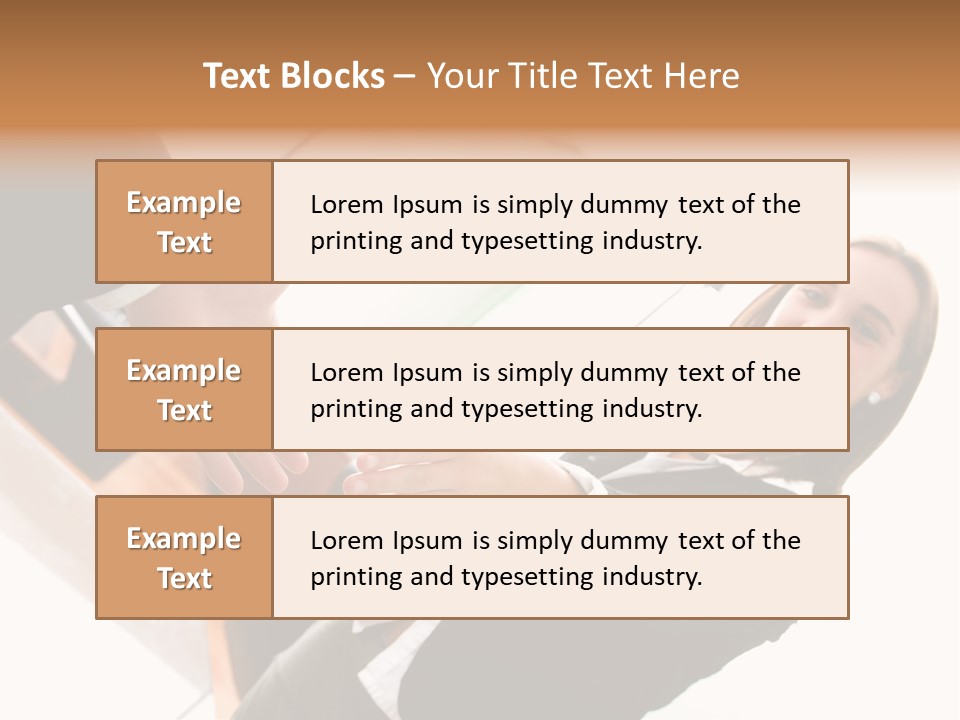 Business Deal In An Office - Focus Is On The Hands PowerPoint Template
