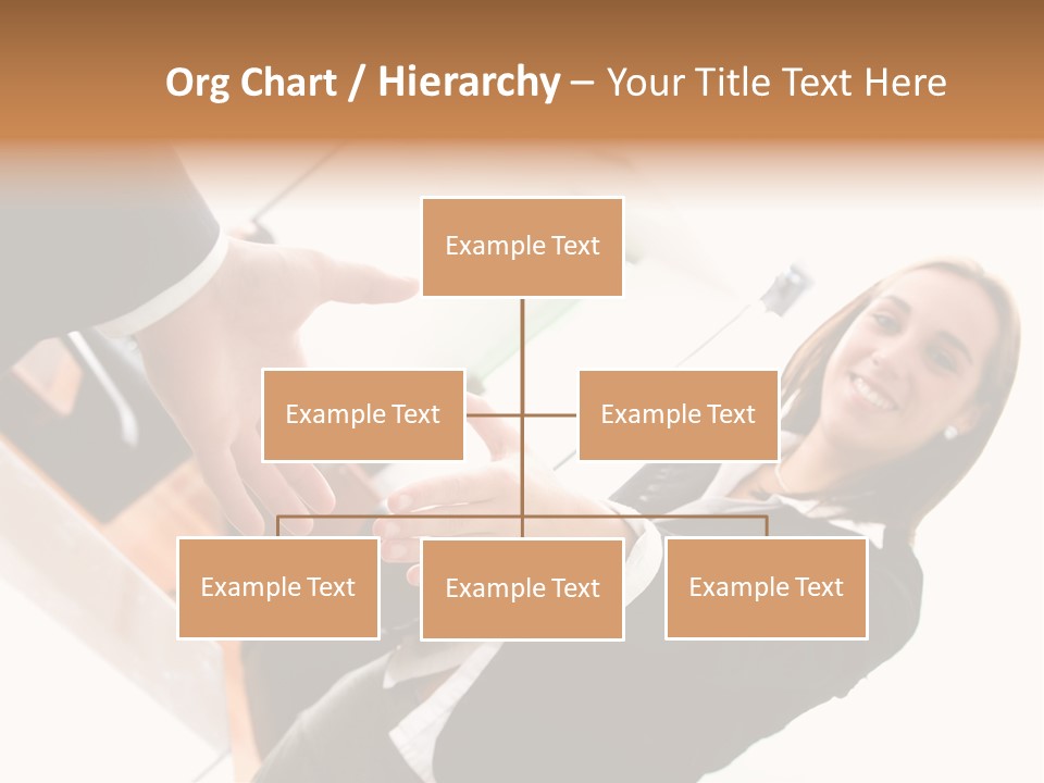 Business Deal In An Office - Focus Is On The Hands PowerPoint Template