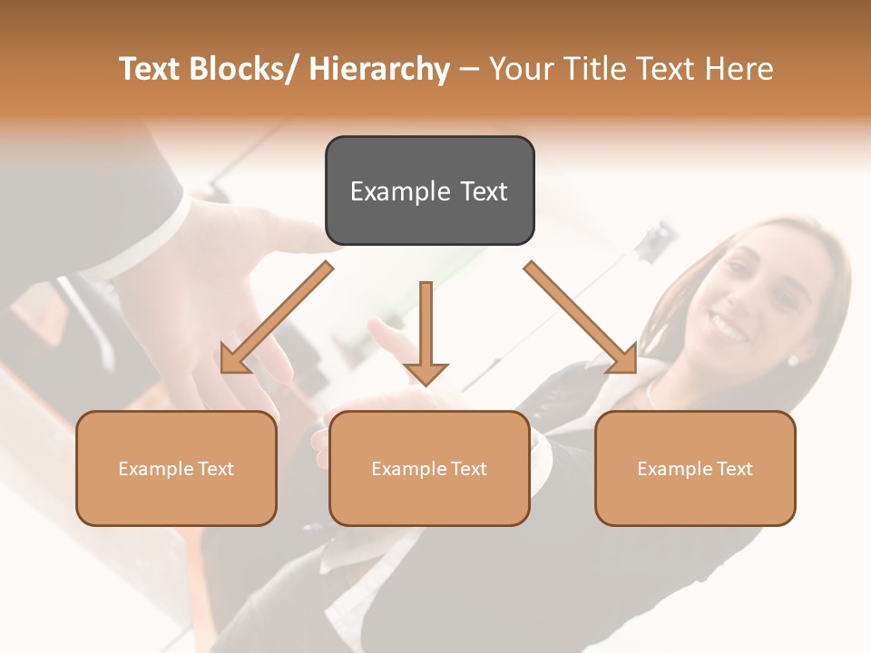 Business Deal In An Office - Focus Is On The Hands PowerPoint Template