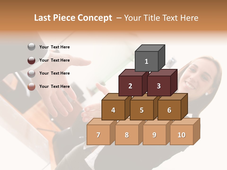 Business Deal In An Office - Focus Is On The Hands PowerPoint Template