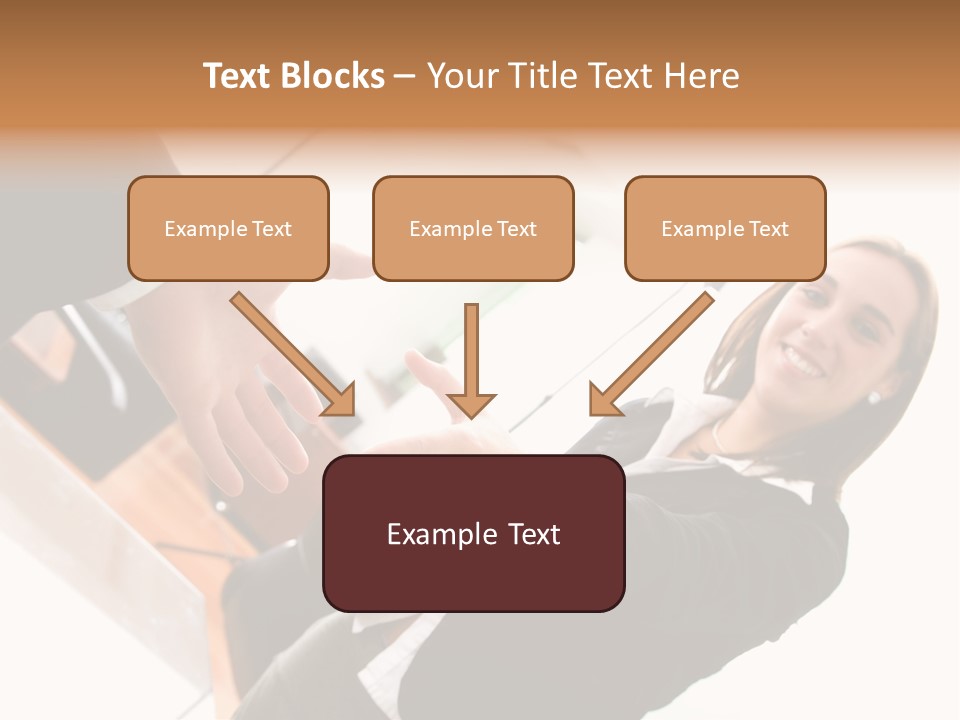 Business Deal In An Office - Focus Is On The Hands PowerPoint Template