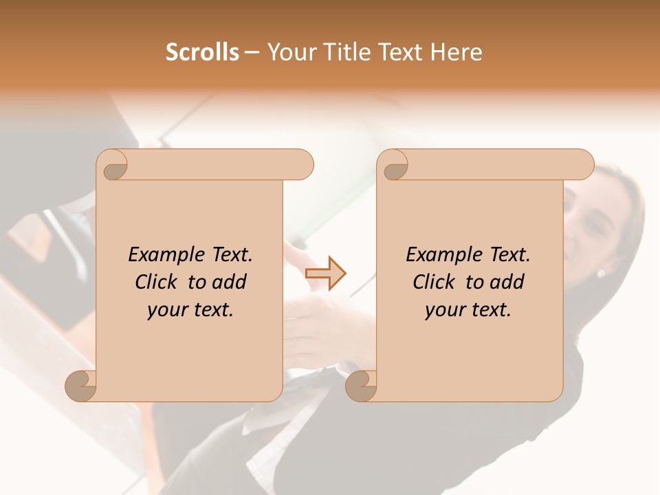 Business Deal In An Office - Focus Is On The Hands PowerPoint Template