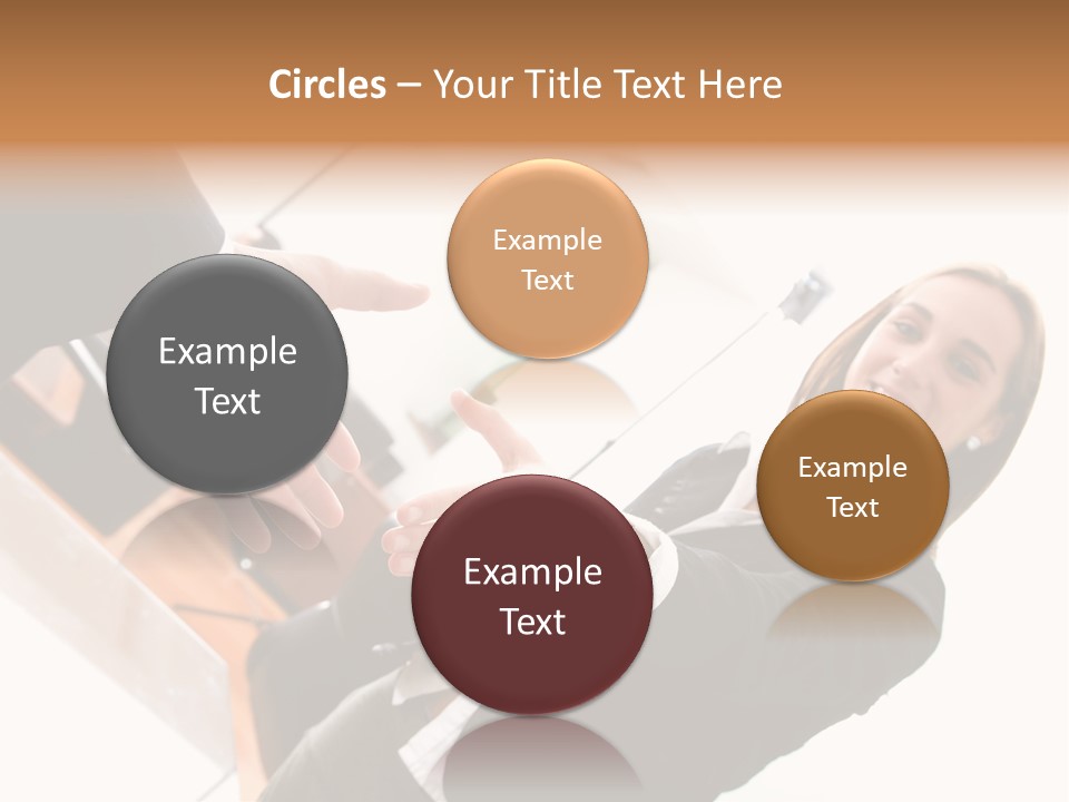 Business Deal In An Office - Focus Is On The Hands PowerPoint Template