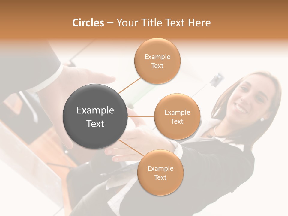 Business Deal In An Office - Focus Is On The Hands PowerPoint Template