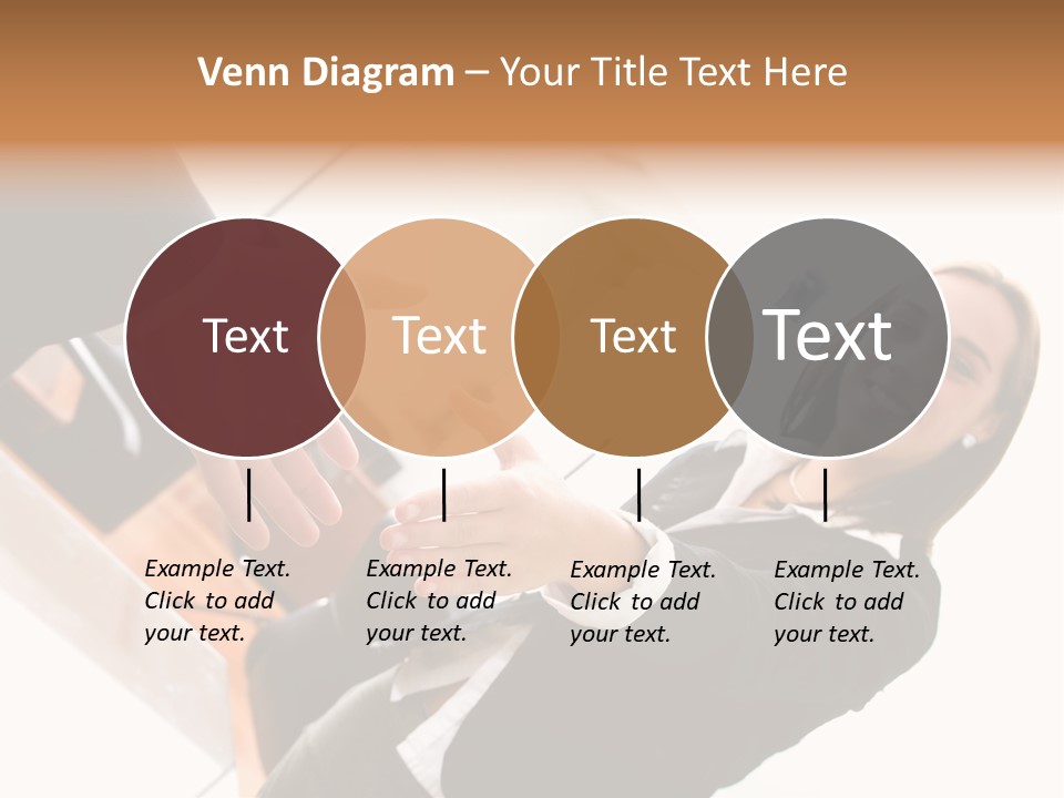 Business Deal In An Office - Focus Is On The Hands PowerPoint Template