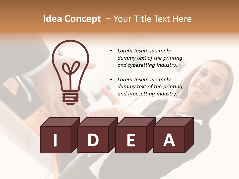 Business Deal In An Office - Focus Is On The Hands PowerPoint Template