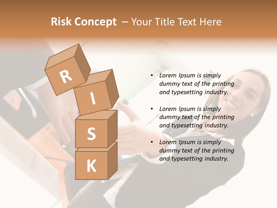 Business Deal In An Office - Focus Is On The Hands PowerPoint Template