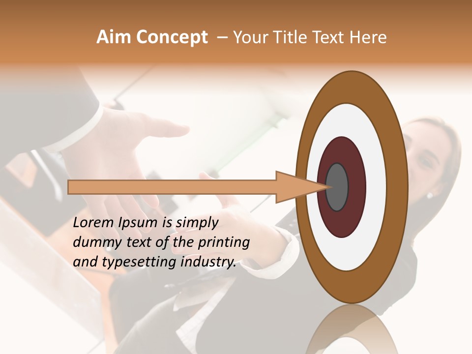 Business Deal In An Office - Focus Is On The Hands PowerPoint Template