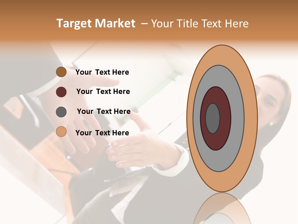 Business Deal In An Office - Focus Is On The Hands PowerPoint Template