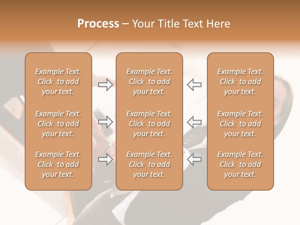 Business Deal In An Office - Focus Is On The Hands PowerPoint Template