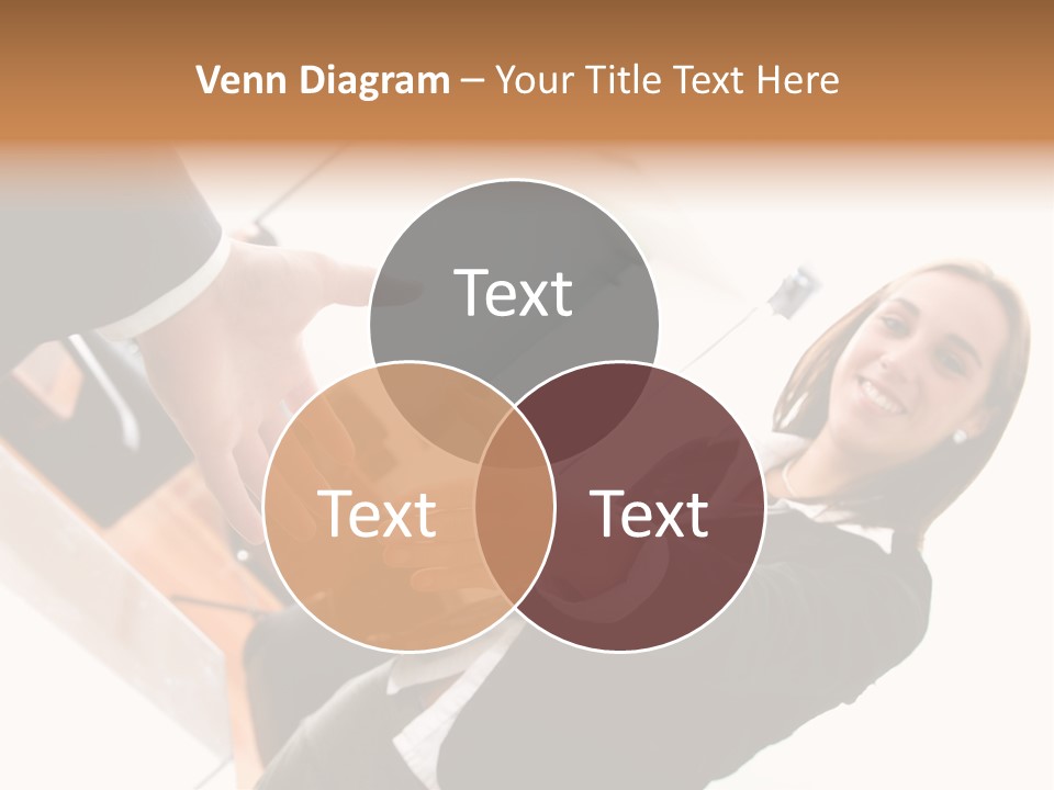 Business Deal In An Office - Focus Is On The Hands PowerPoint Template