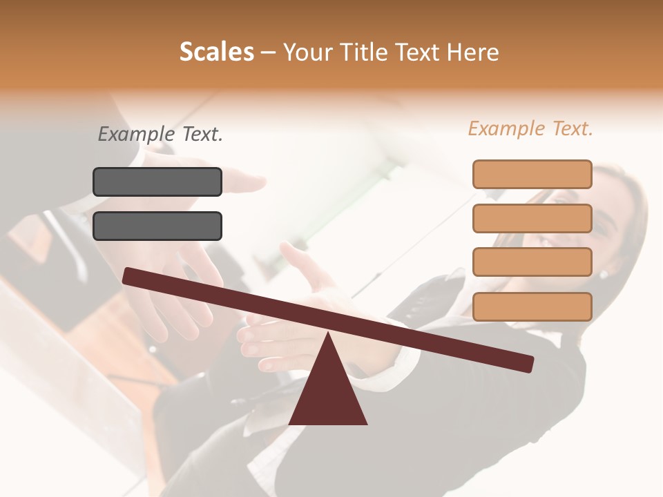 Business Deal In An Office - Focus Is On The Hands PowerPoint Template