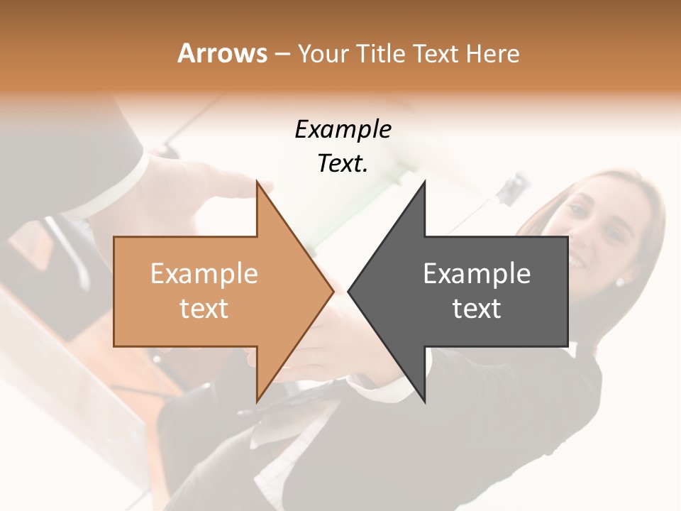 Business Deal In An Office - Focus Is On The Hands PowerPoint Template