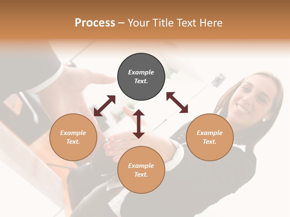 Business Deal In An Office - Focus Is On The Hands PowerPoint Template