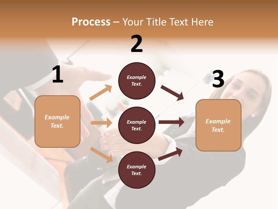 Business Deal In An Office - Focus Is On The Hands PowerPoint Template