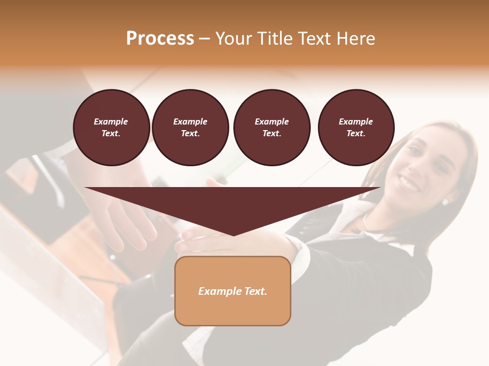 Business Deal In An Office - Focus Is On The Hands PowerPoint Template