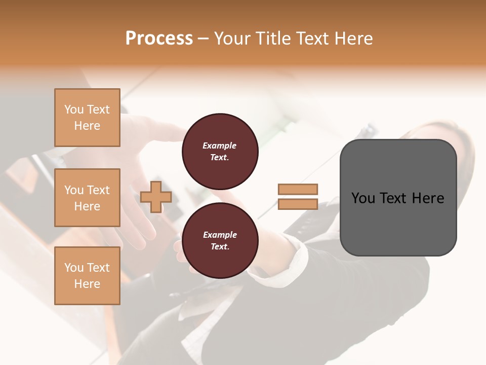Business Deal In An Office - Focus Is On The Hands PowerPoint Template