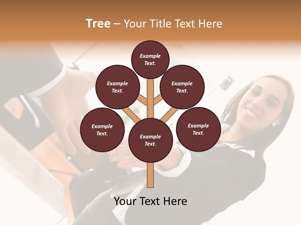 Business Deal In An Office - Focus Is On The Hands PowerPoint Template