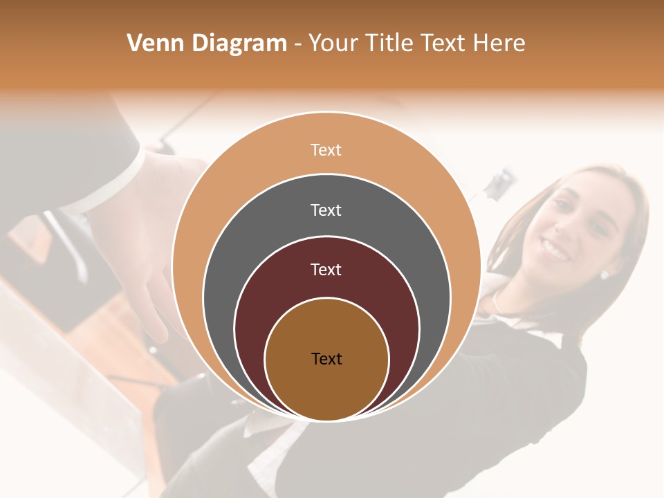 Business Deal In An Office - Focus Is On The Hands PowerPoint Template