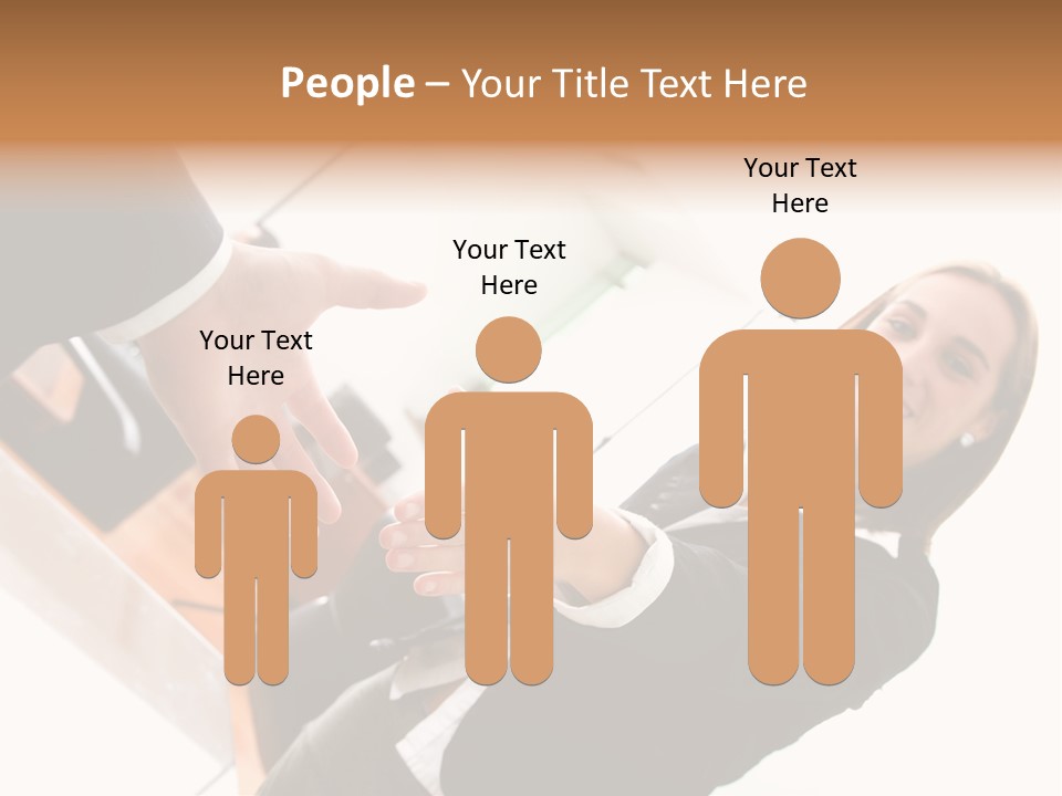 Business Deal In An Office - Focus Is On The Hands PowerPoint Template