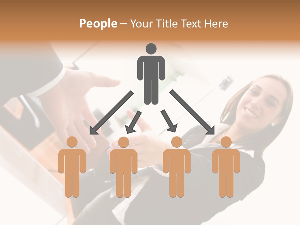 Business Deal In An Office - Focus Is On The Hands PowerPoint Template