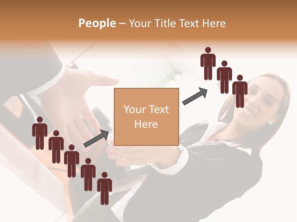 Business Deal In An Office - Focus Is On The Hands PowerPoint Template