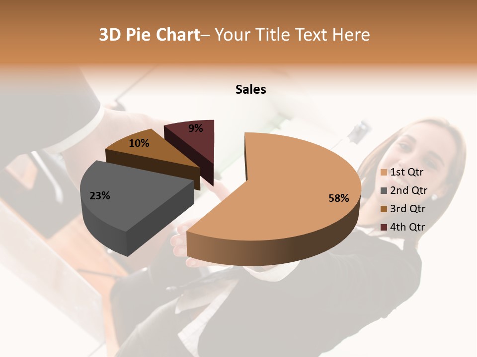 Business Deal In An Office - Focus Is On The Hands PowerPoint Template