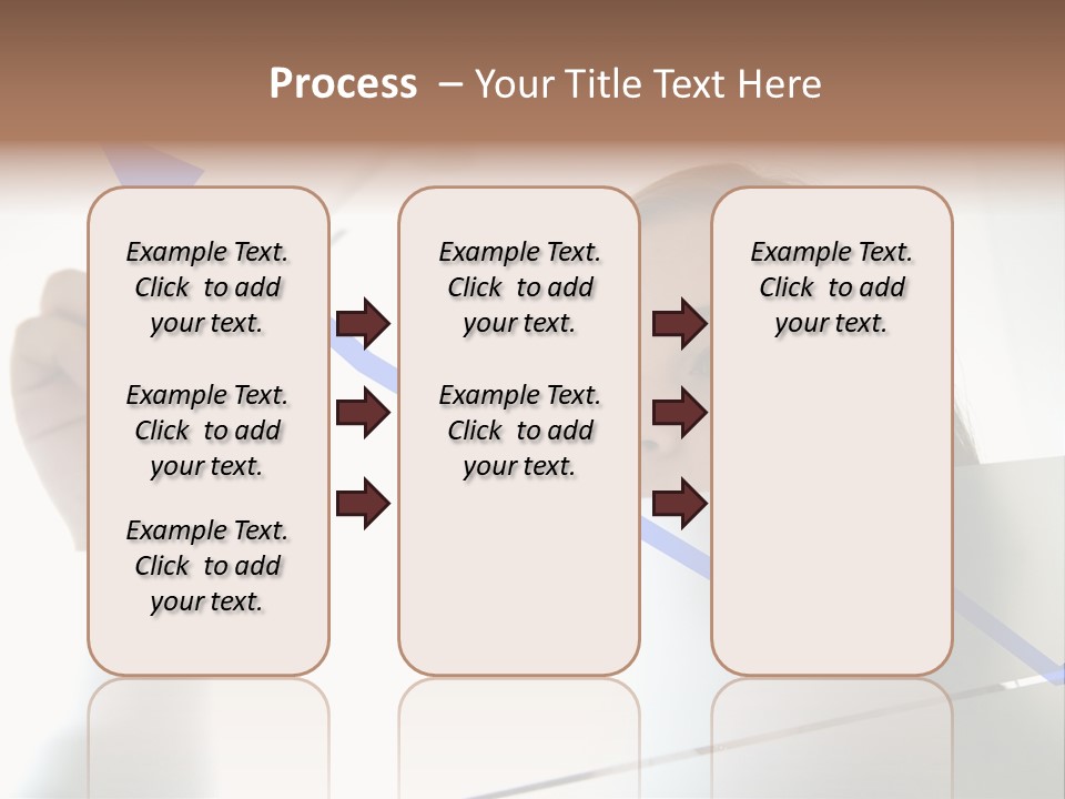 Business Woman Drawing A Graph On A Glass Window In An Office - Focus Is On Graph PowerPoint Template
