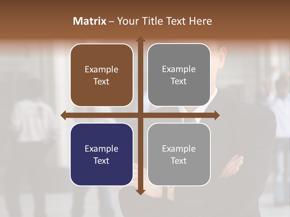 Good Looking Asian Business Man Standing With Arms Folded. PowerPoint Template