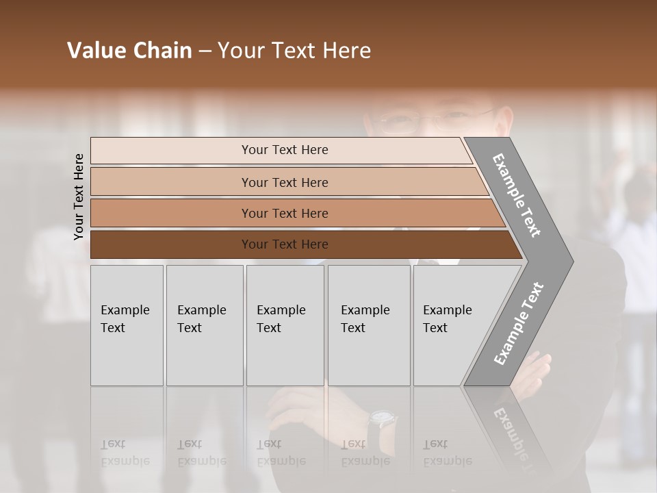 Good Looking Asian Business Man Standing With Arms Folded. PowerPoint Template