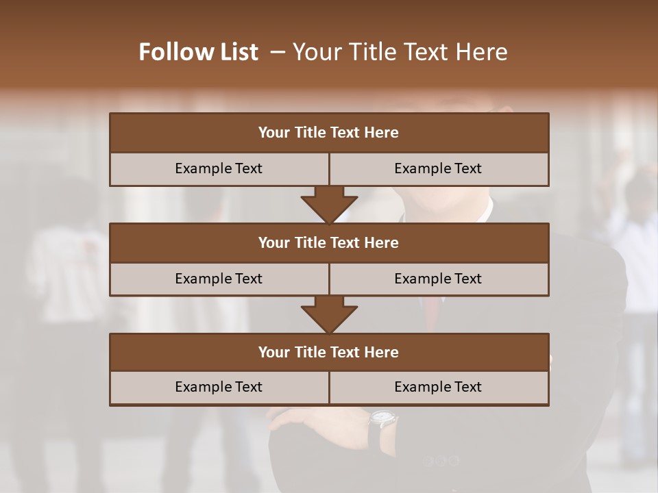 Good Looking Asian Business Man Standing With Arms Folded. PowerPoint Template