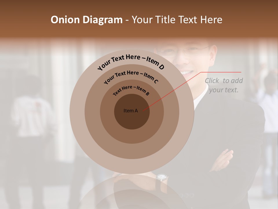 Good Looking Asian Business Man Standing With Arms Folded. PowerPoint Template