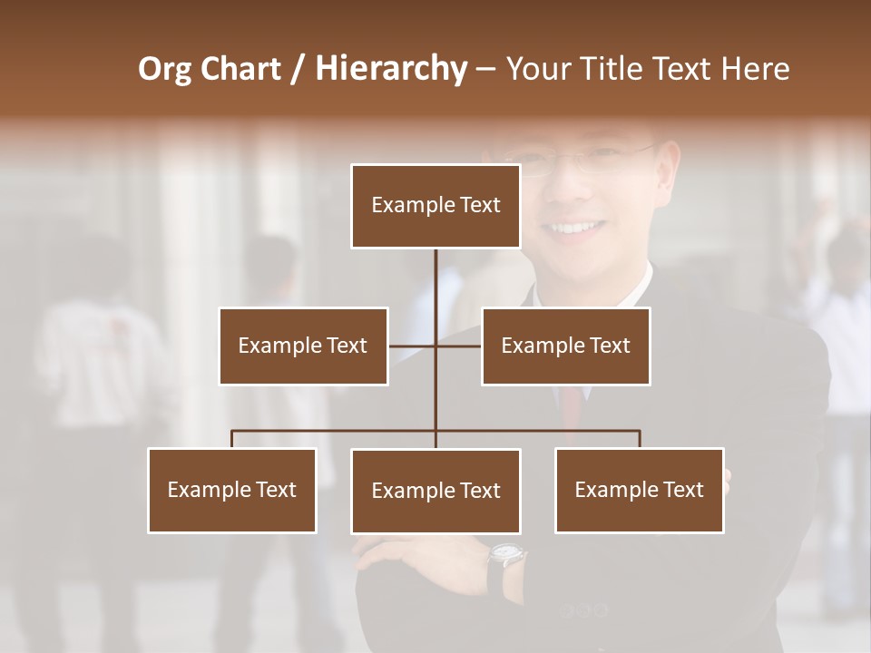 Good Looking Asian Business Man Standing With Arms Folded. PowerPoint Template