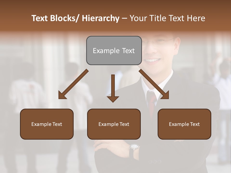 Good Looking Asian Business Man Standing With Arms Folded. PowerPoint Template