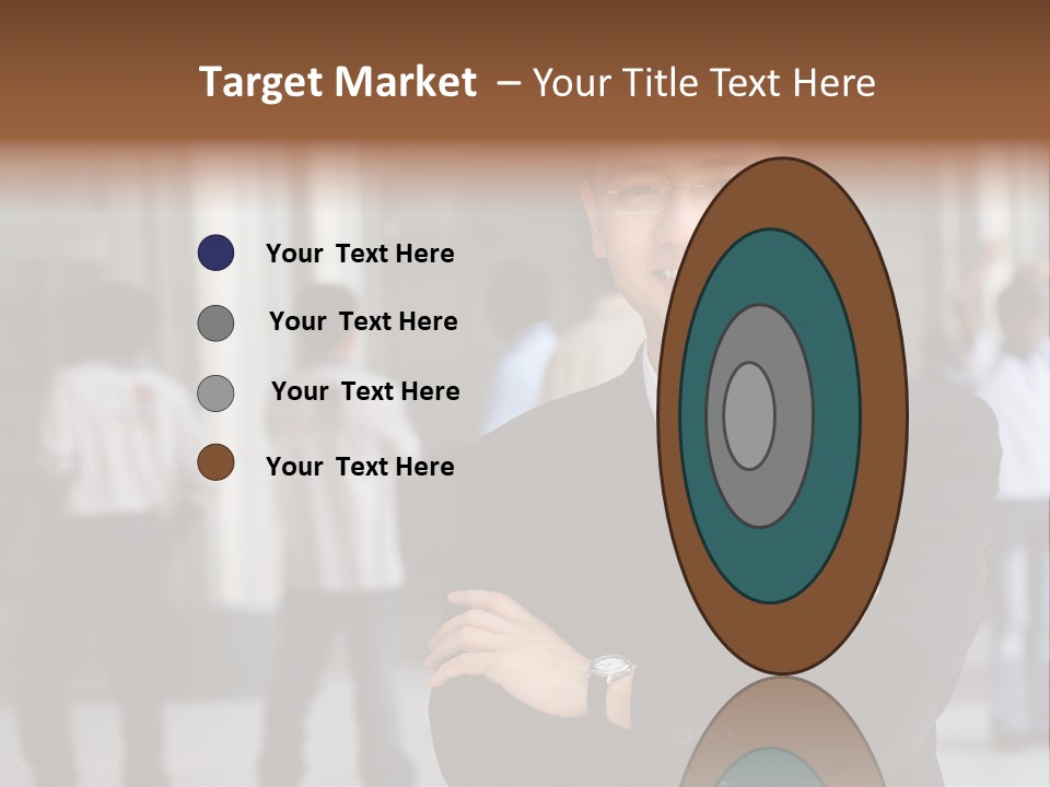 Good Looking Asian Business Man Standing With Arms Folded. PowerPoint Template