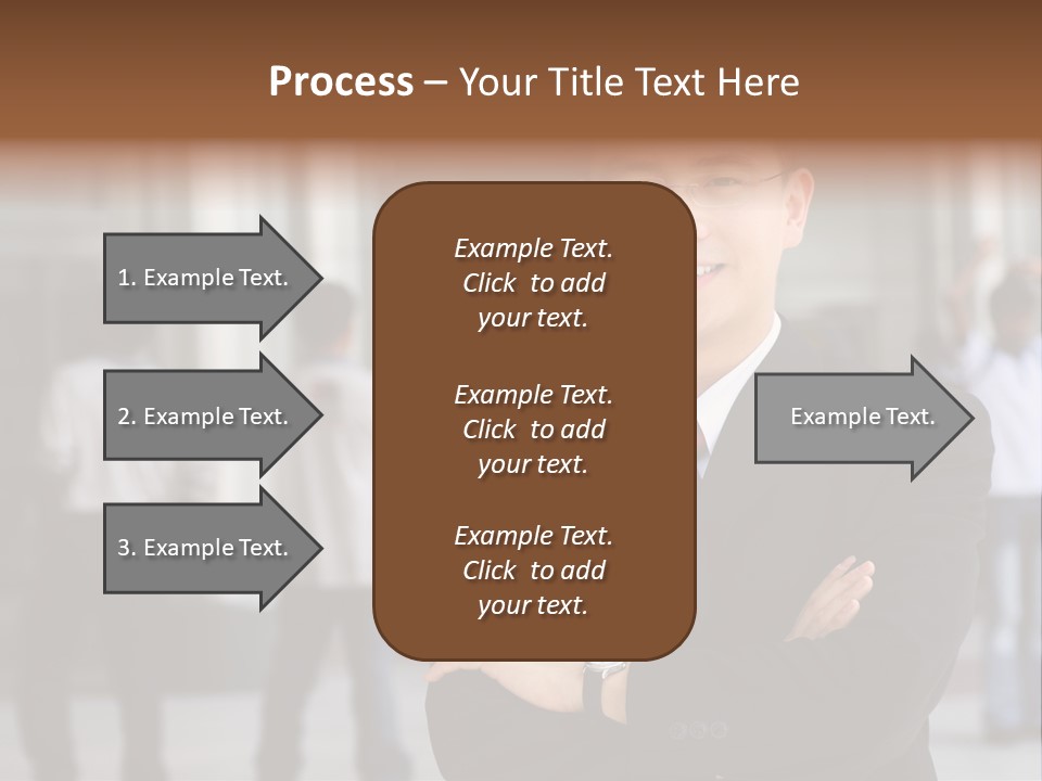 Good Looking Asian Business Man Standing With Arms Folded. PowerPoint Template