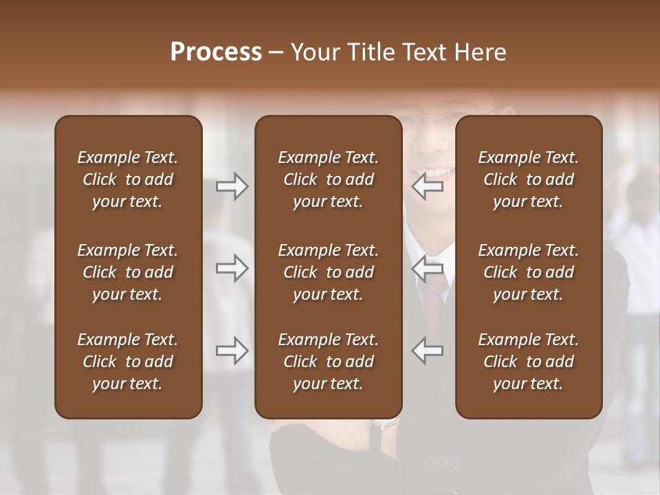 Good Looking Asian Business Man Standing With Arms Folded. PowerPoint Template