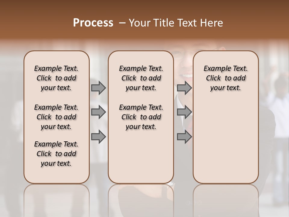 Good Looking Asian Business Man Standing With Arms Folded. PowerPoint Template