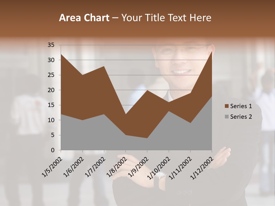 Good Looking Asian Business Man Standing With Arms Folded. PowerPoint Template