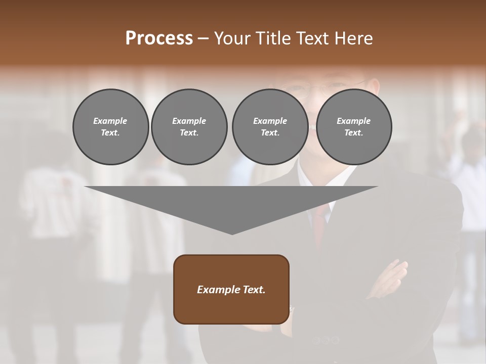 Good Looking Asian Business Man Standing With Arms Folded. PowerPoint Template