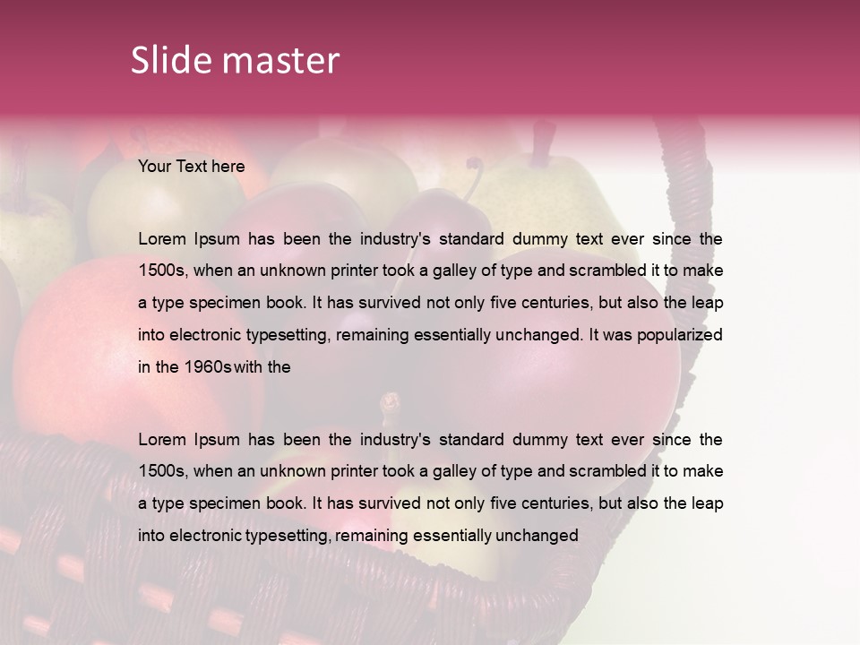Fruits In Basket PowerPoint Template