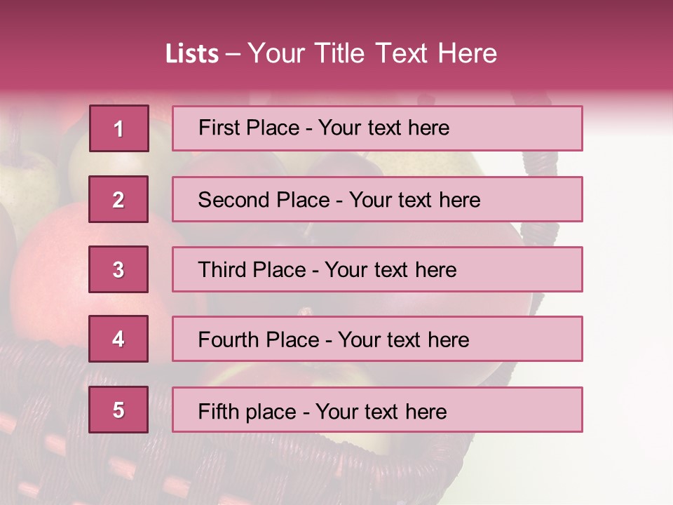 Fruits In Basket PowerPoint Template