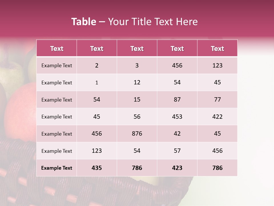 Fruits In Basket PowerPoint Template