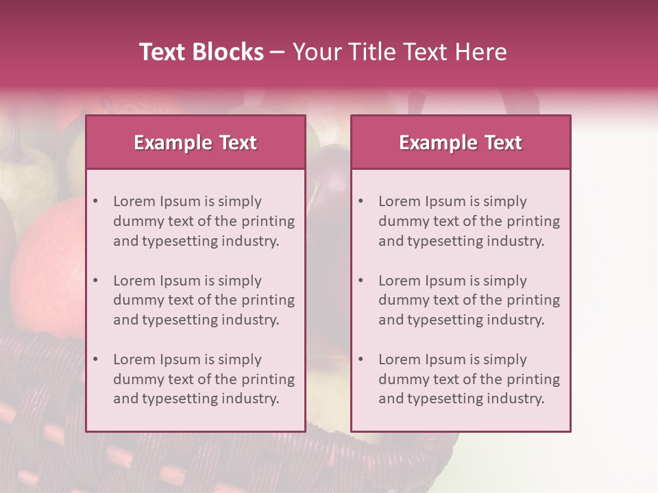 Fruits In Basket PowerPoint Template