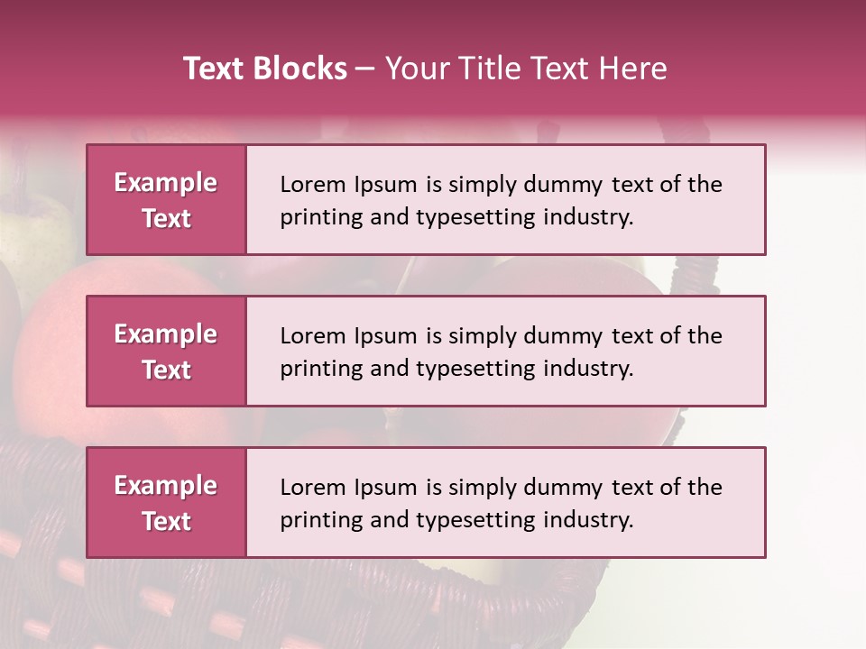 Fruits In Basket PowerPoint Template