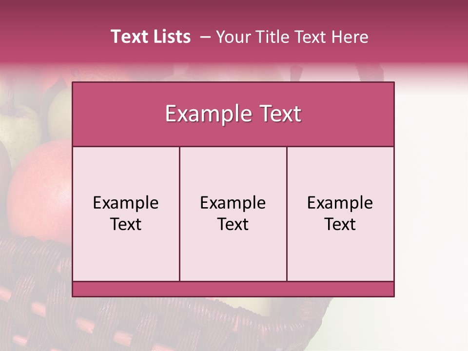 Fruits In Basket PowerPoint Template